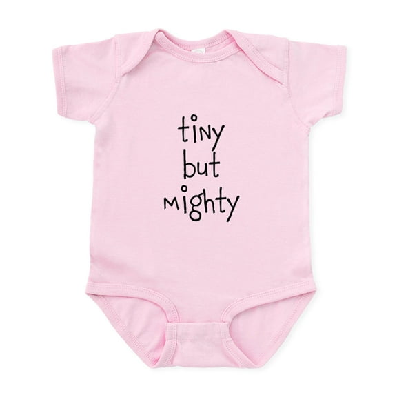 CafePress - Tiny But Mighty Body Suit - Baby Light Bodysuit, Size Newborn - 24 Months