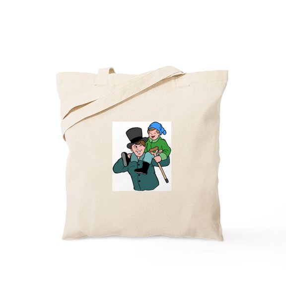 CafePress - Tiny Tim & Bob Cratchit Tote Bag - Unisex Canvas Tote Bag, Beige, 1-Piece