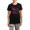 thumbnail image 1 of CafePress - Tired As A Mother Women's Dark Pajamas - Women's Short Sleeve Print T-Shirt and Pants Dark Cotton Pajama Set, 1 of 7