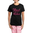 thumbnail image 1 of CafePress - Tired As A Mother Women's Dark Pajamas - Women's Short Sleeve Print T-Shirt and Pants Dark Cotton Pajama Set, 1 of 7