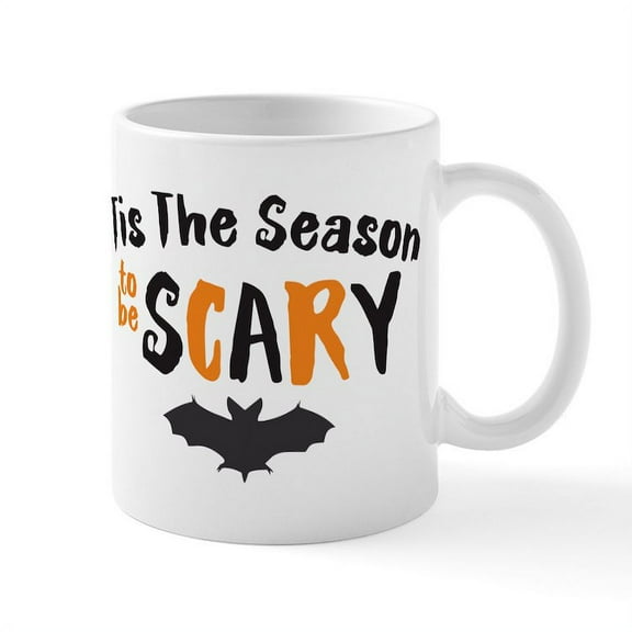 CafePress - Tis The Season To Be Scary Mug - 11 oz Ceramic Mug - Novelty Coffee Tea Cup