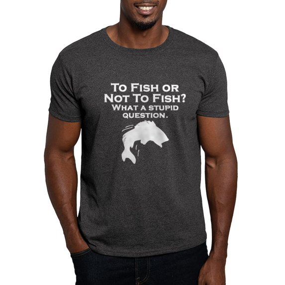 CafePress - To Fish Or Not To Fish T Shirt - Men's Classic Graphic Cotton T-Shirt