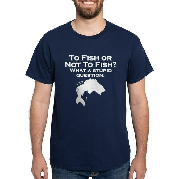 CafePress - To Fish Or Not To Fish T Shirt - Men's Classic Graphic Cotton T-Shirt