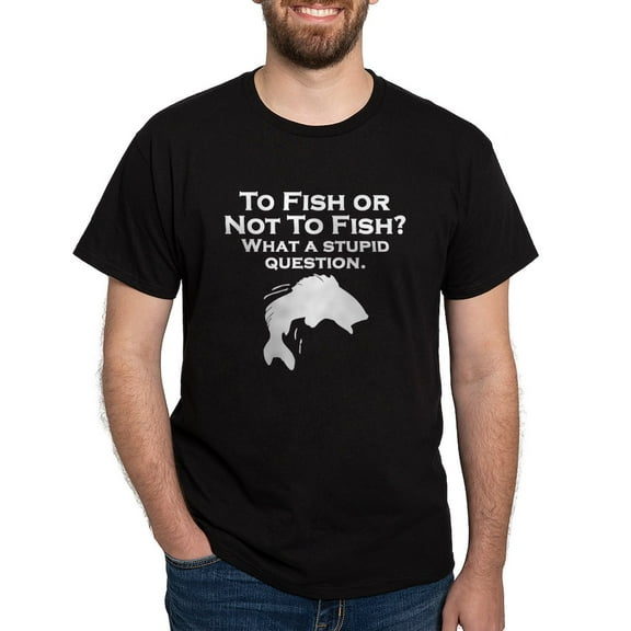 CafePress - To Fish Or Not To Fish T Shirt - Men's Classic Graphic Cotton T-Shirt