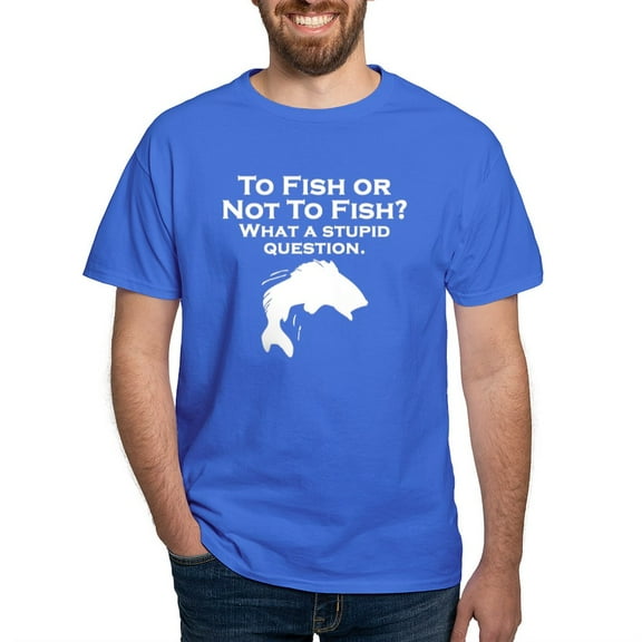 CafePress - To Fish Or Not To Fish T Shirt - Men's Classic Graphic Cotton T-Shirt