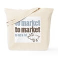 thumbnail image 1 of CafePress - To Market, To Market To Buy A Fat Pig - Unisex Canvas Tote Bag, Beige, 1-Piece, 1 of 7