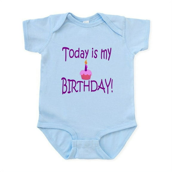 CafePress - Today Is My Birthday (Purple) Infant Bodysuit - Baby Light Bodysuit, Size Newborn - 24 Months