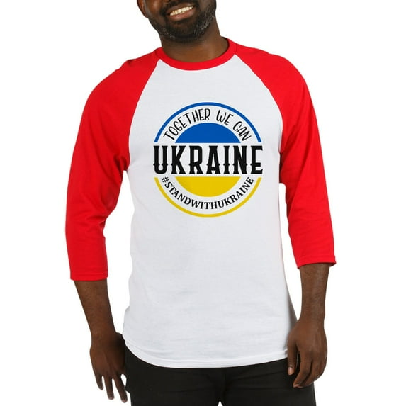 CafePress - Together We Can Ukraine Baseball Jersey - Cotton Baseball Jersey, 3/4 Raglan Sleeve Shirt