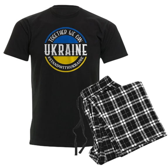 CafePress - Together We Can Ukraine Pajamas - Men's Dark Loose Fit Cotton Pajama Set