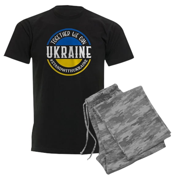 CafePress - Together We Can Ukraine Pajamas - Men's Dark Loose Fit Cotton Pajama Set