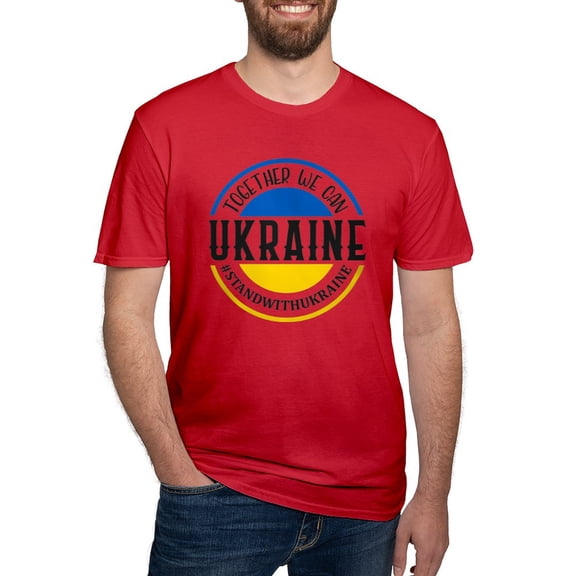 CafePress - Together We Can Ukraine T Shirt - Men's Fitted T-Shirt