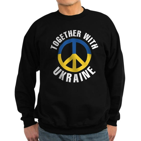 CafePress - Together With Ukraine Sweatshirt (Dark) - Classic Crew Neck Sweatshirt