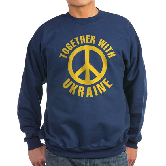 CafePress - Together With Ukraine Sweatshirt (Dark) - Classic Crew Neck Sweatshirt