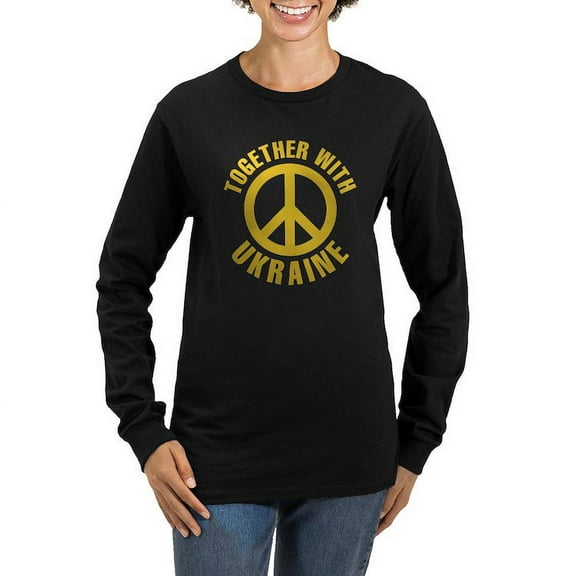 CafePress - Together With Ukraine Women's Long Sleeve Dark T S - Women's Long Sleeve Graphic Tee Casual Fit