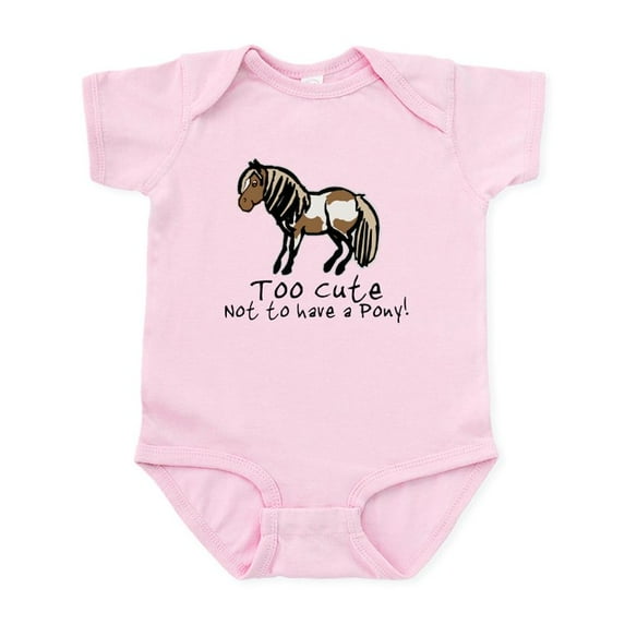 CafePress - Too Cute Pony Infant Bodysuit - Baby Light Bodysuit, Size Newborn - 24 Months