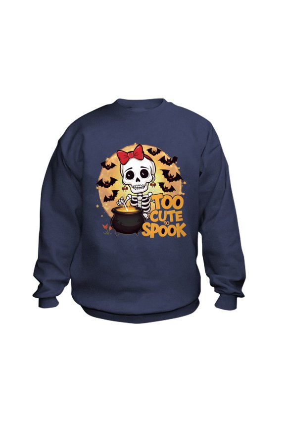- Too Cute Spook - Kids Sweatshirt, Youth Crew Neck Sweatshirt