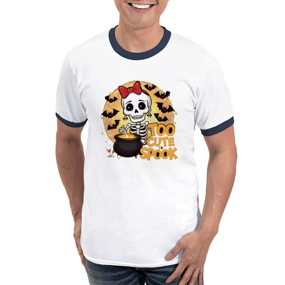 CafePress - Too Cute Spook Men's Ringer T Shirt - 100% Cotton Ringed T-Shirt