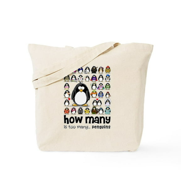 CafePress - Too Many Penguins Tote Bag - Unisex Canvas Tote Bag, Beige, 1-Piece