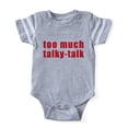thumbnail image 1 of CafePress - Too Much Talky Talk - Cute Infant Baby Football Bodysuit, 1 of 3