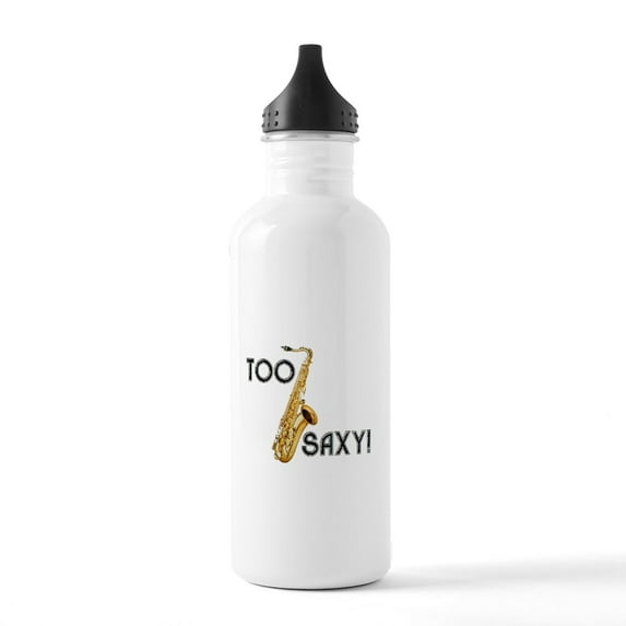 CafePress - Too Saxy Water Bottle - Stainless Steel Water Bottle, Sports Bottle, 1.0L