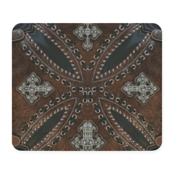 CafePress - Tooled Leather Western Country Mousepad - Non-slip Rubber Mousepad, Gaming Mouse Pad