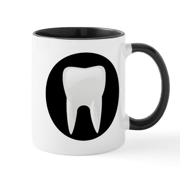CafePress - Tooth Mug - 11 oz Ceramic Mug - Novelty Coffee Tea Cup