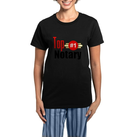 CafePress - Top Notary Pajamas - Women's Short Sleeve Print T-Shirt and Pants Dark Cotton Pajama Set