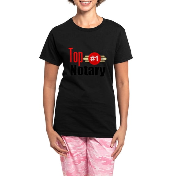 CafePress - Top Notary Pajamas - Women's Short Sleeve Print T-Shirt and Pants Dark Cotton Pajama Set