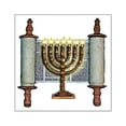 thumbnail image 1 of CafePress - Torah Menorah Square Sticker 3 X 3 - Square Sticker 3" x 3", 1 of 1
