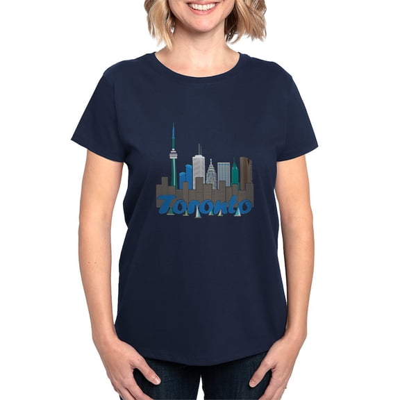 CafePress - Toronto Skyline T Shirt - Women's Traditional Fit Dark T-Shirt