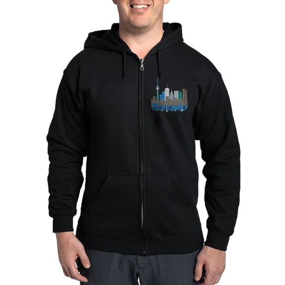 CafePress - Toronto Skyline Zip Hoodie - Zip Hoodie, Classic Hooded Sweatshirt with Metal Zipper