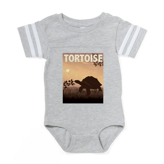 CafePress - Tortoise CROP Text - Cute Infant Baby Football Bodysuit
