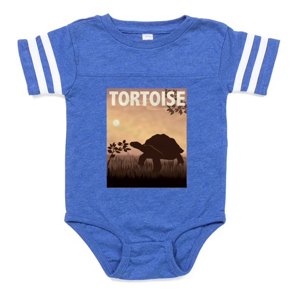 CafePress - Tortoise CROP Text - Cute Infant Baby Football Bodysuit