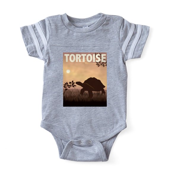 CafePress - Tortoise CROP Text - Cute Infant Baby Football Bodysuit
