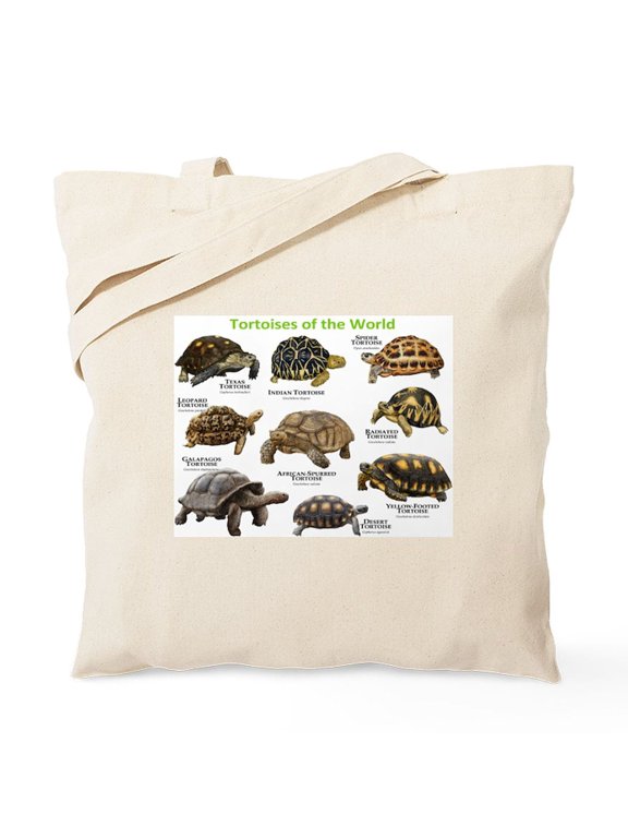 - Tortoises Of The World Tote Bag - Unisex Canvas Tote Bag, Beige, 1-Piece