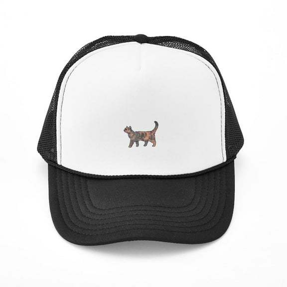 CafePress - Tortoiseshell Cat - Adjustable Unisex Printed Trucker Hat with Mesh Back