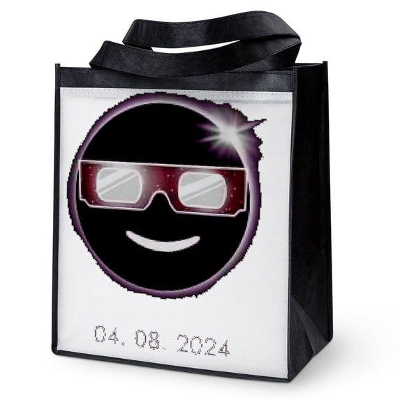 CafePress - Total Solar Eclipse 04 08 202 - 12"x 13", 100% Recycled, Reusable Grocery Bag