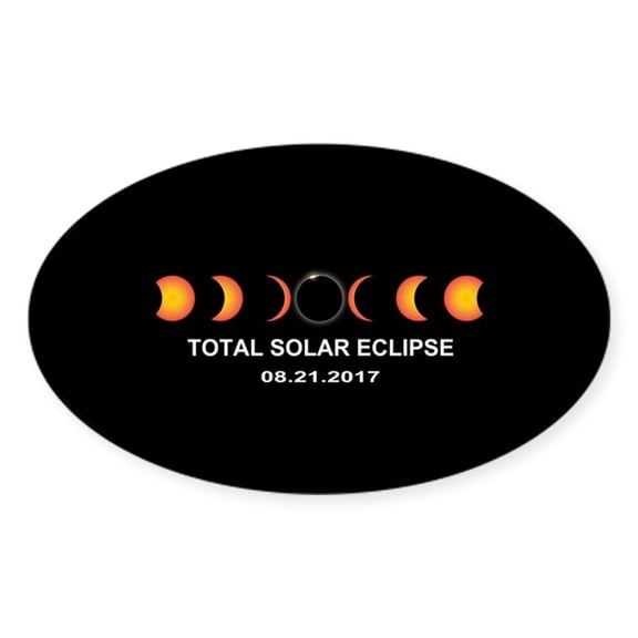 CafePress - Total Solar Eclipse 2017 - Sticker (Oval)