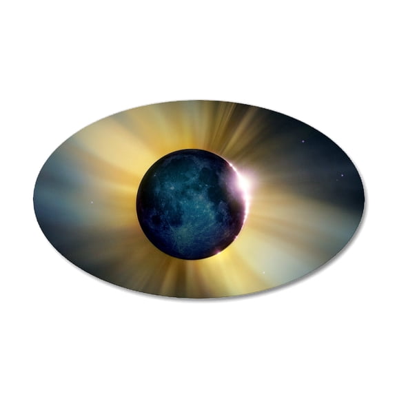 CafePress - Total Solar Eclipse - 35x21 Oval Wall Decal