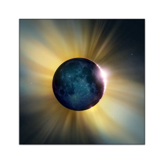 CafePress - Total Solar Eclipse Square Sticker 3 X 3 - Square Sticker 3" x 3"