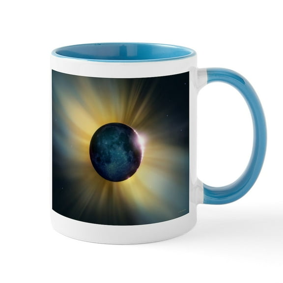 CafePress - Total Solar Eclipse Stainless Steel Travel Mugs - 11 oz Ceramic Mug - Novelty Coffee Tea Cup