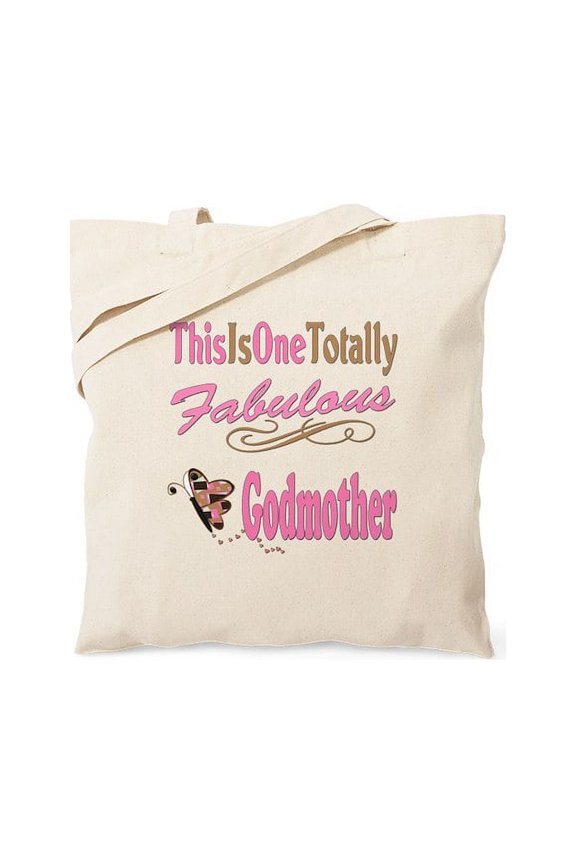 - Totally Fabulous Godmother Tote Bag - Unisex Canvas Tote Bag, Beige, 1-Piece