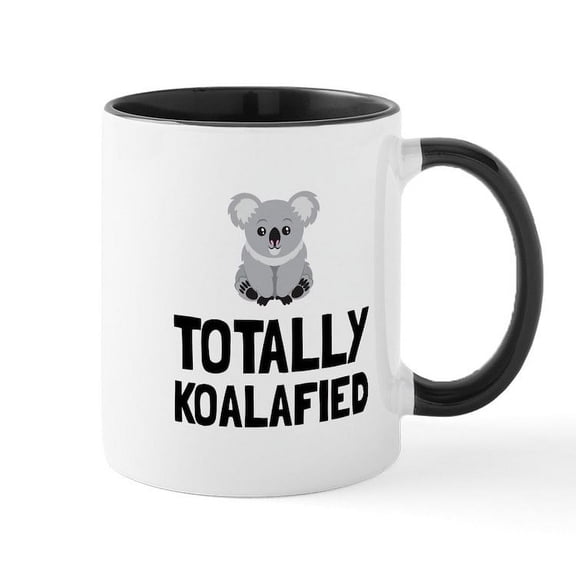 CafePress - Totally Koalafied Mugs - 11 oz Ceramic Mug - Novelty Coffee Tea Cup