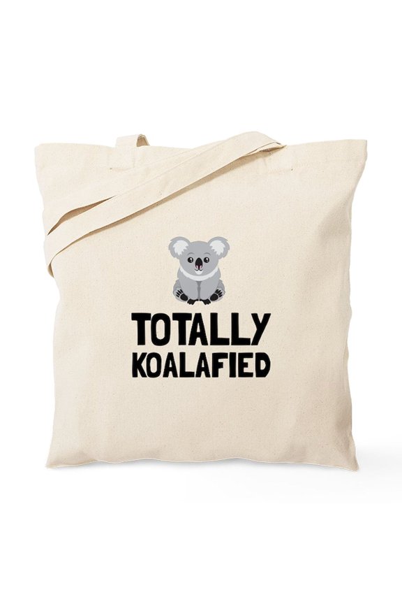 - Totally Koalafied Tote Bag - Unisex Canvas Tote Bag, Beige, 1-Piece