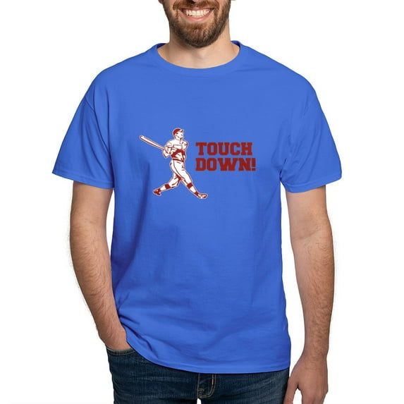 CafePress - Touchdown Homerun Baseball Football Sports T Shirt - Men's Classic Graphic Cotton T-Shirt
