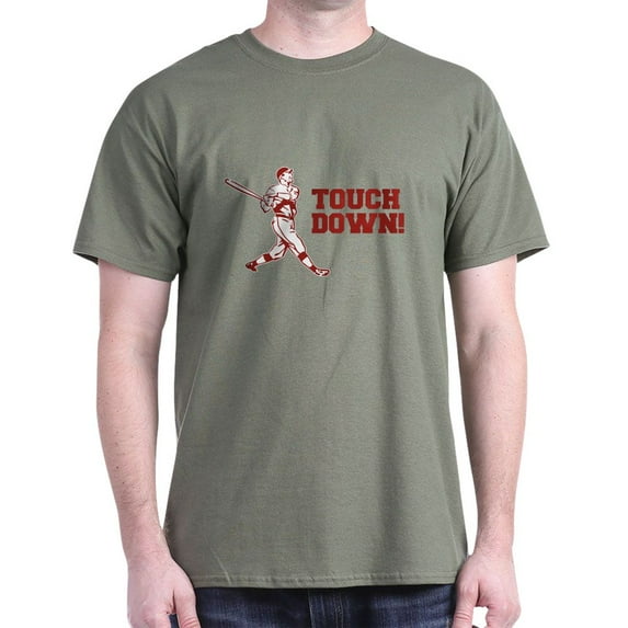 CafePress - Touchdown Homerun Baseball Football Sports T Shirt - Men's Classic Graphic Cotton T-Shirt
