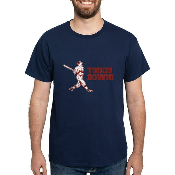 CafePress - Touchdown Homerun Baseball Football Sports T Shirt - Men's Classic Graphic Cotton T-Shirt