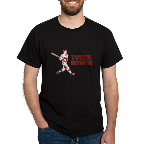 CafePress - Touchdown Homerun Baseball Football Sports T Shirt - Men's Classic Graphic Cotton T-Shirt
