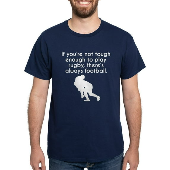 CafePress - Tough Enough To Play Rugby T Shirt - Men's Classic Graphic Cotton T-Shirt