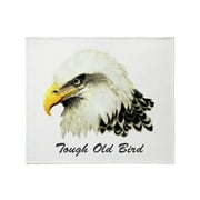 CafePress - Tough Old Bird Quote With Bald Eagle Throw Blanket - Soft Fleece Throw Blanket, 50"x60" Stadium Blanket